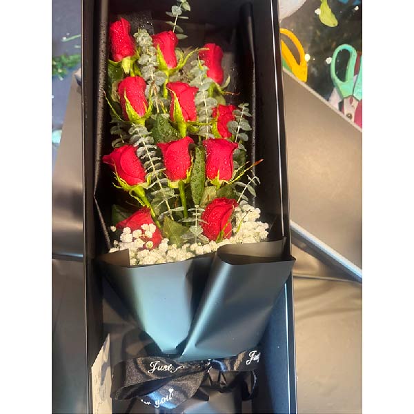 11朵红玫瑰礼盒,你让我真的爱你(实拍照)