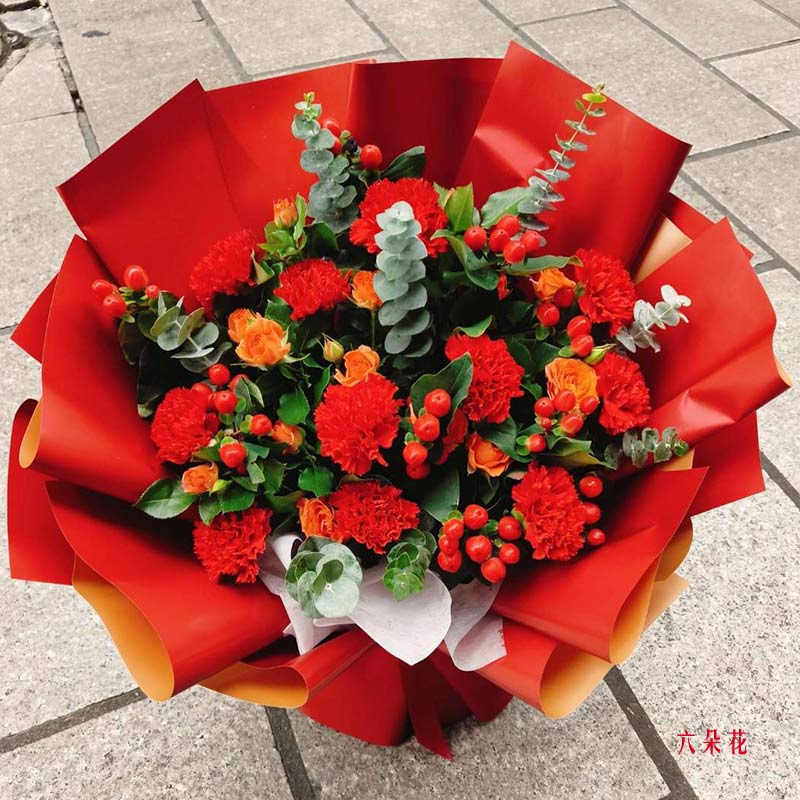 11朵康乃馨4支多头玫瑰,日子如花绽放(实拍照)