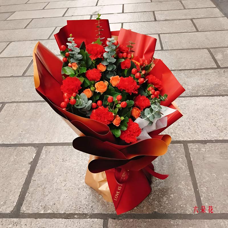 11朵康乃馨4支多头玫瑰,日子如花绽放(实拍照)