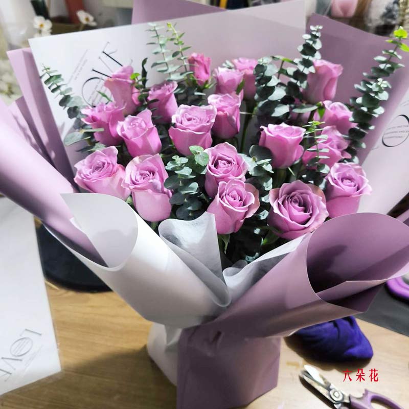 20朵紫玫瑰,爱你永不褪色(实拍照)