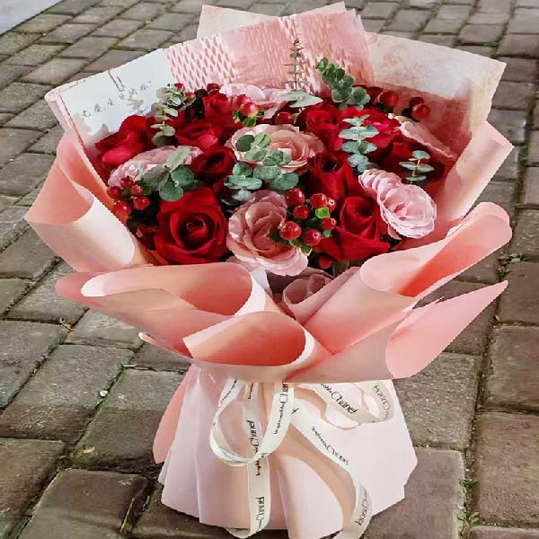 19朵玫瑰混搭,你是我的最美(实拍照)