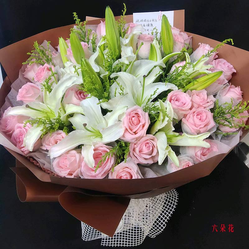 36支粉色玫瑰/爱无限(实拍照)