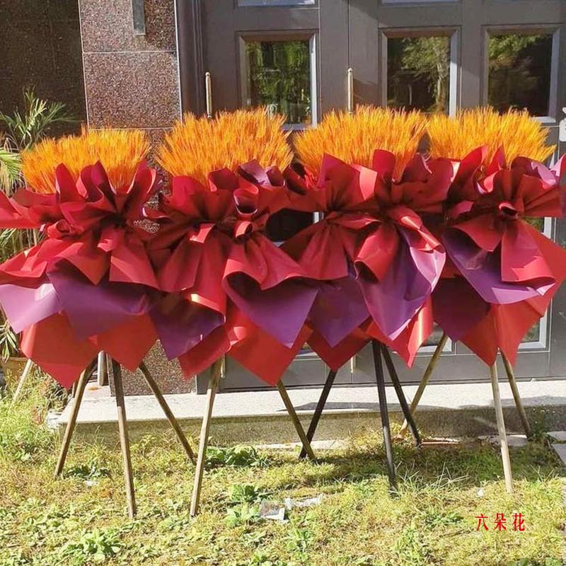 大麦三脚架开业花篮,未来为你开启(实拍照)