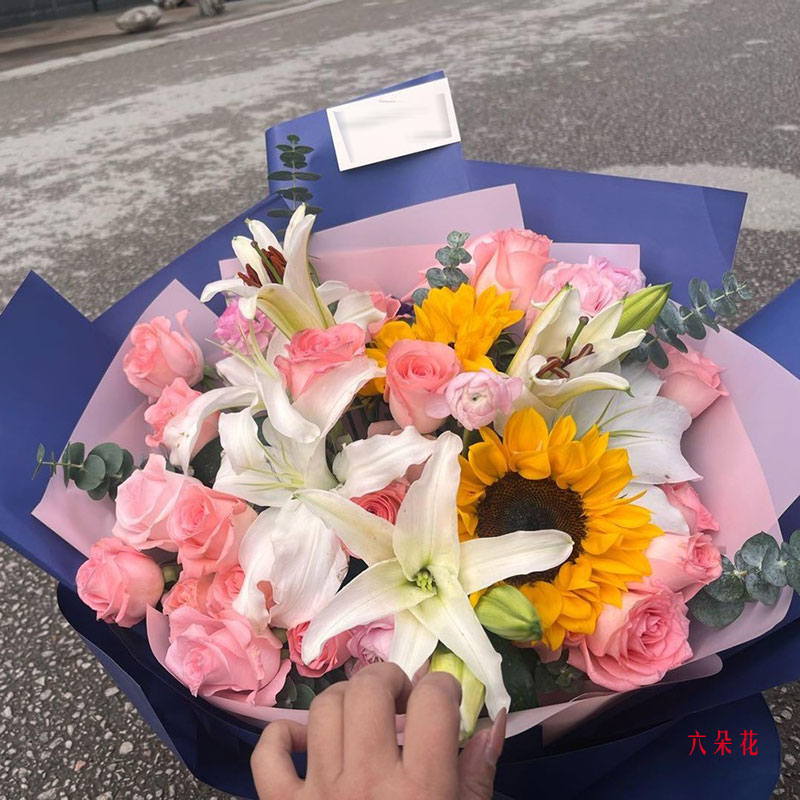 33朵戴安娜百合向日葵,情意更浓(实拍照)