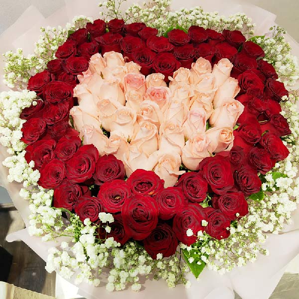 99朵玫瑰混搭,让爱永不凋零(实拍照)