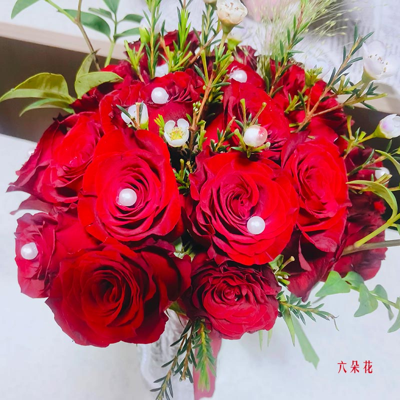 19朵红玫瑰,爱情的言语(实拍照)