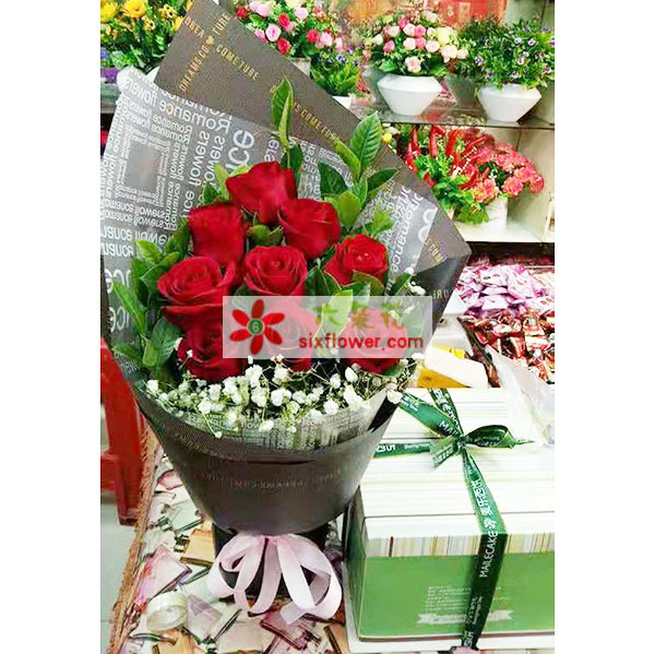 送娄底新化县白溪镇国药店旁(到…的鲜花实拍图