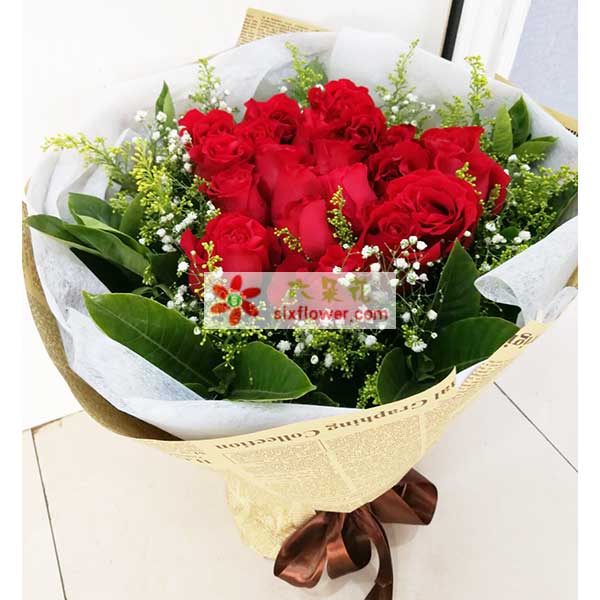 送嘉祥县古城街巡警队斜对面嘉柏丽…的鲜花实拍图