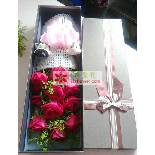 送牧丹江海林市海烟路西苑小区的鲜花实拍图