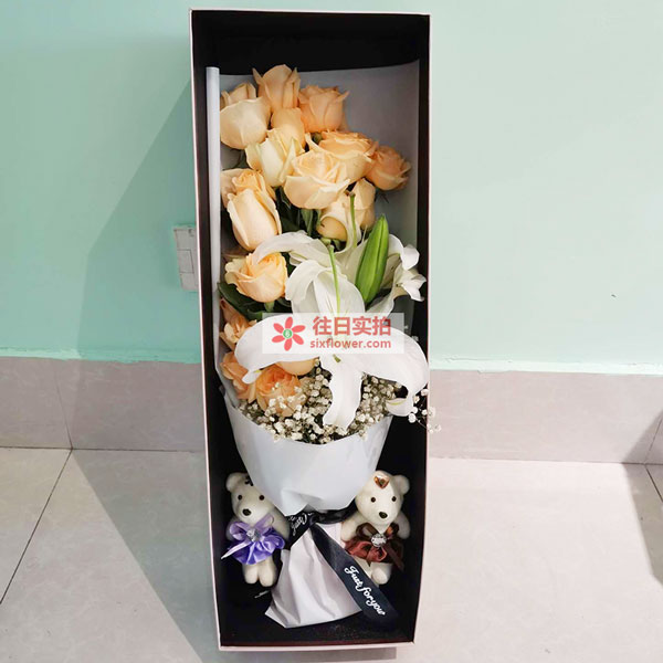 送高新区大观天下23楼2单…的鲜花实拍图