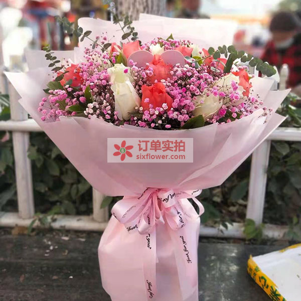 19朵玫瑰,你是否愿意做我的另一伴(实拍照)