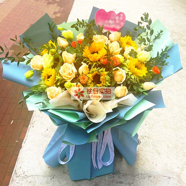 送七台河市桃山区欧洲新城的鲜花实拍图