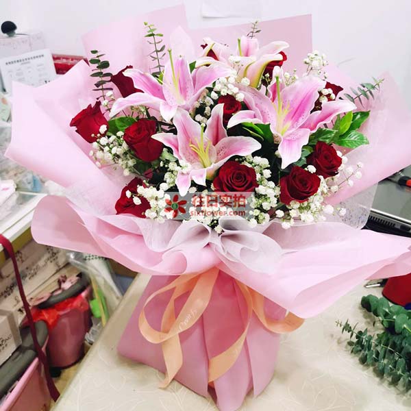 送黄冈团风县东方丽都1栋2单元的鲜花实拍图