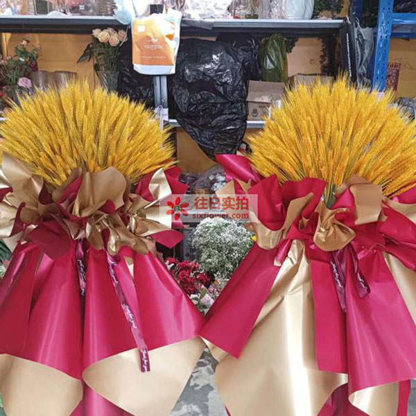 送自贡市自流井区红旗街道华商奥特莱斯1号门的鲜花实拍图