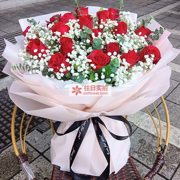 送沙县凤岗街道步行街的鲜花实拍图