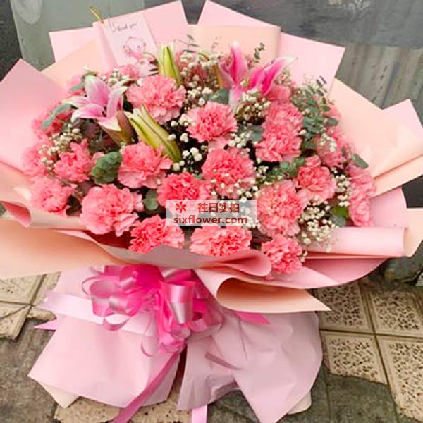 送六盘水市钟山区荷泉街道明湖路19号的鲜花实拍图