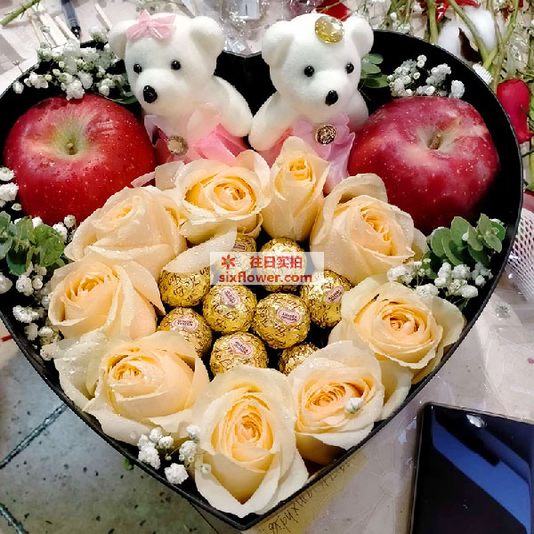 送临颍县新城路如颐尚居商务酒店西北的鲜花实拍图