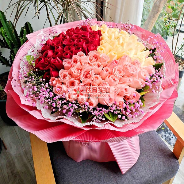 送惠州河南岸斑樟湖路欣悦阳光小区盈翠阁的鲜花实拍图