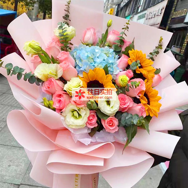 送杭州市西湖区转塘街道龙坞工业园区九街41-42号的鲜花实拍图