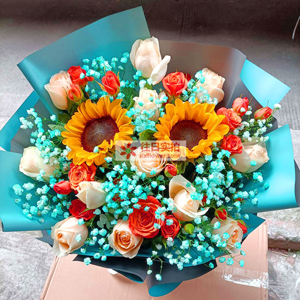 送内江市壕子口街道(倒湾公交站)的鲜花实拍图