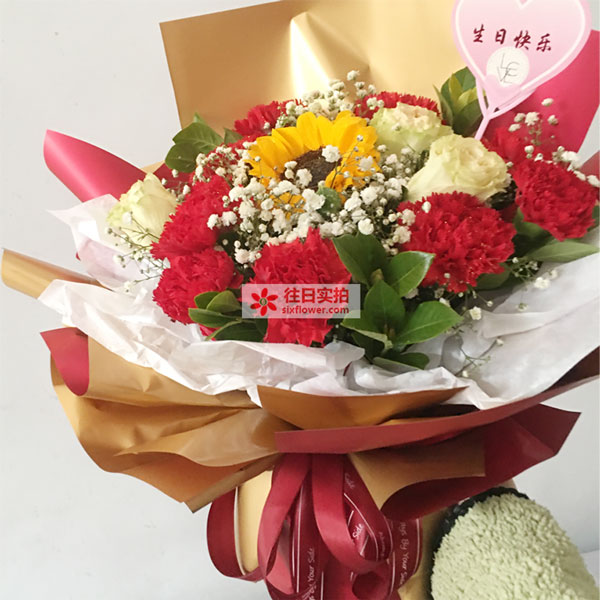 送闻喜县太风东街万福花园右侧临街第一栋楼的鲜花实拍图