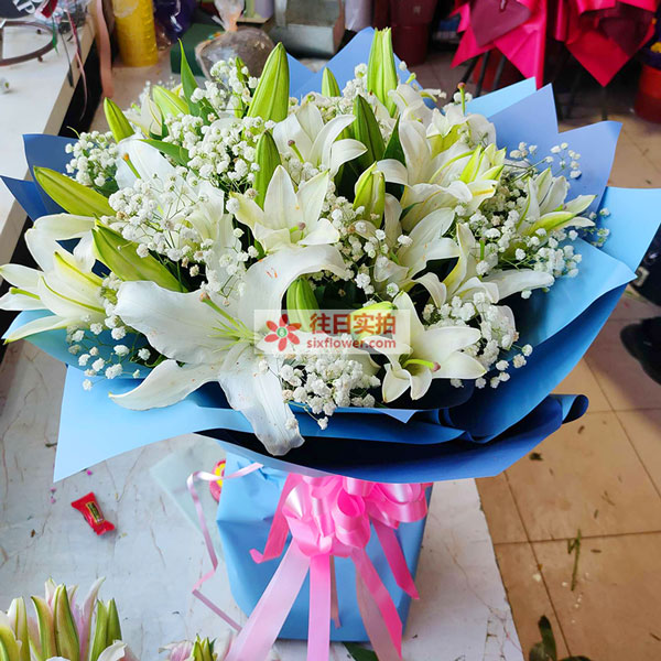 送大连庄河市国奥花园21号楼1单元10楼的鲜花实拍图