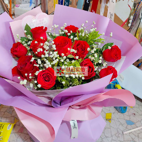 送包头青山区棉纺小区的鲜花实拍图