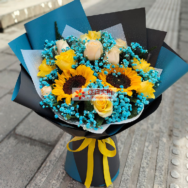 送十堰市茅箭区二堰街道北京中路38号湖北工业职业技术学院的鲜花实拍图