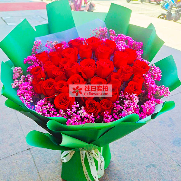 送嘉峪关镜铁区朝晖小区的鲜花实拍图