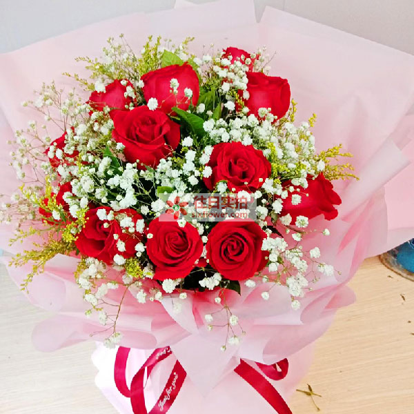 送西昌市长安二队3路公交终点站啤酒厂下面点的鲜花实拍图