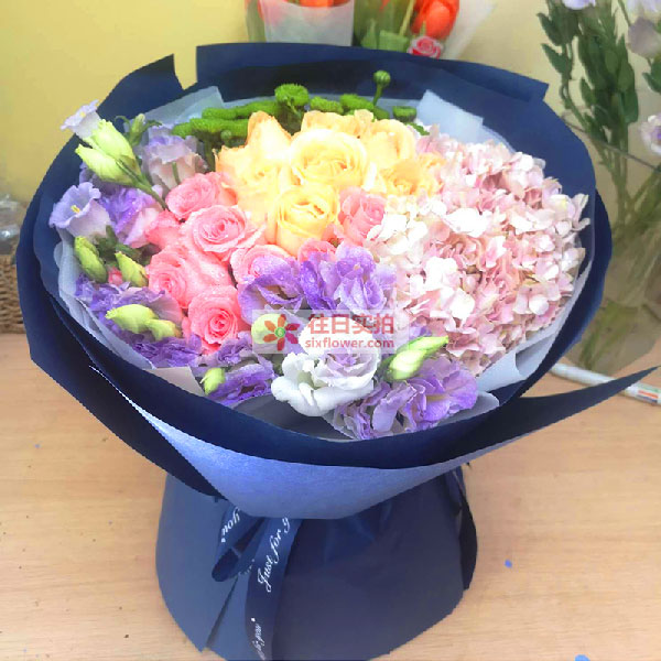 送成都成华区龙潭寺同乐敬老院的鲜花实拍图