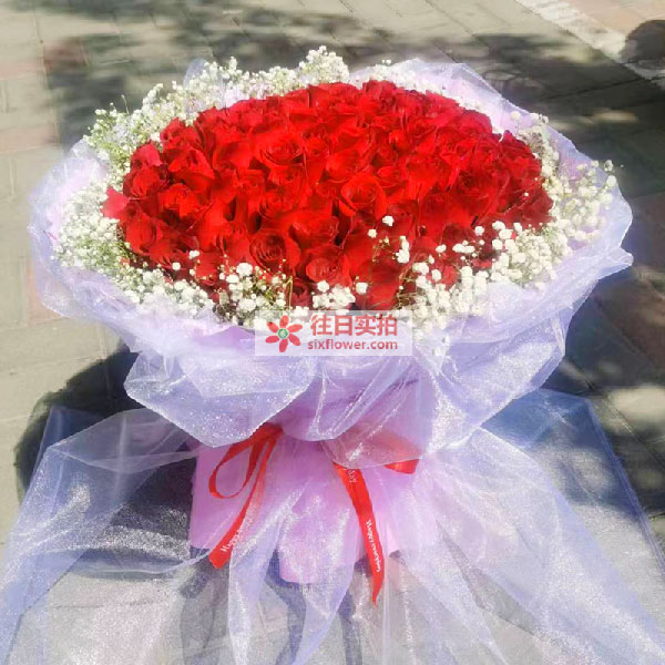 送呼和浩特中山路维多利购物中心家电区的鲜花实拍图