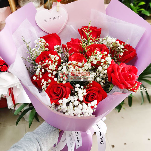 送新余渝水区万宝国际大厦的鲜花实拍图