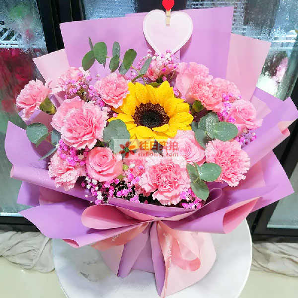 送茂名电白区水东中医院住院部7楼的鲜花实拍图