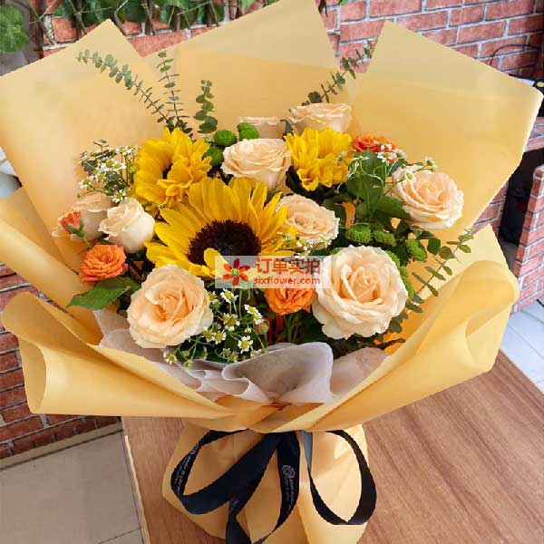 送无为市泥汊镇金湾行政村的鲜花实拍图