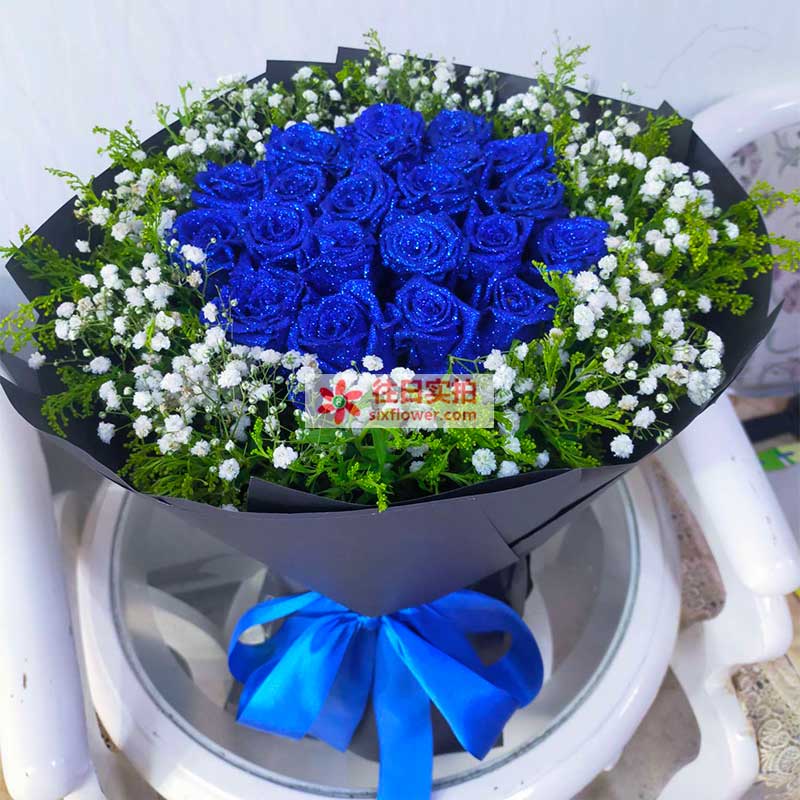 20朵蓝玫瑰，满腔的爱