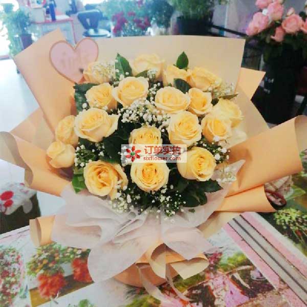 送许昌鄢陵县莱茵河畔小区二期10号楼的鲜花实拍图