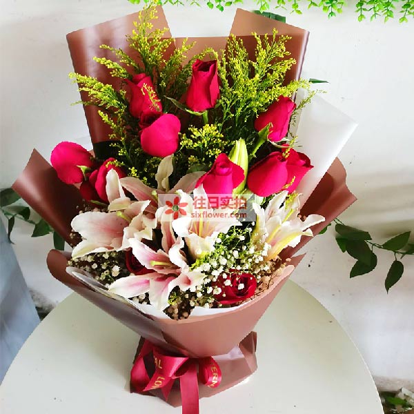 送正定县荣军小区的鲜花实拍图