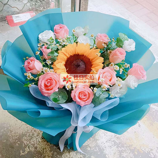 送东光北环千百捞火锅店的鲜花实拍图