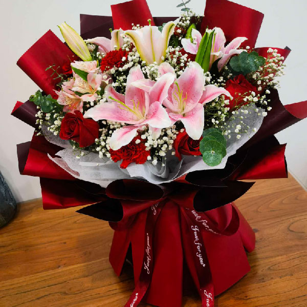 送昌邑市都昌街道利民街金域观邸(原党校)6号楼的鲜花实拍图