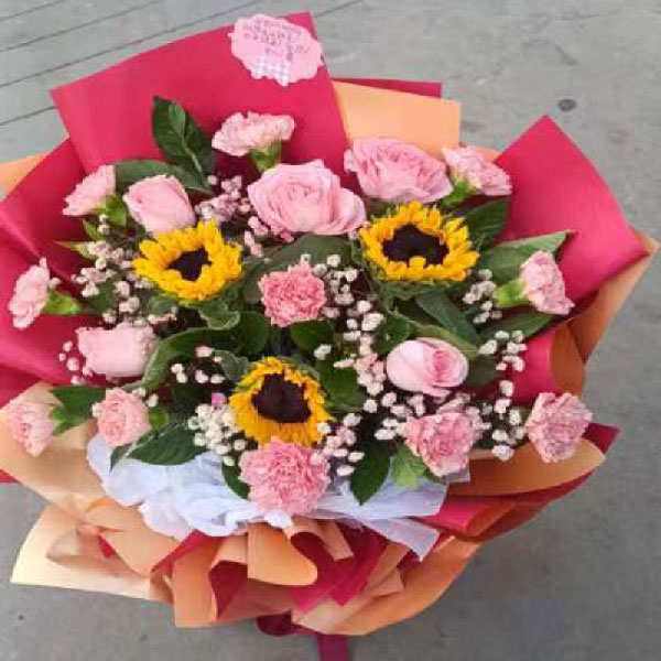 送内蒙古巴彦淖尔市临河区奥林国际1区2号楼的鲜花实拍图