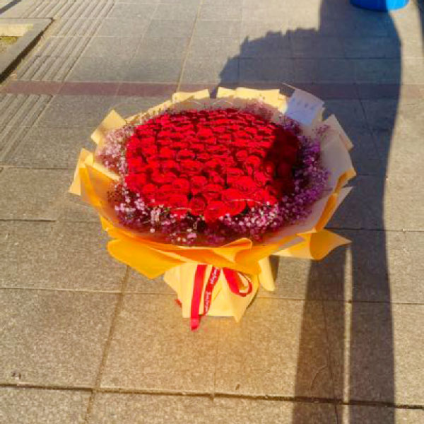 送北安市兆麟街道友谊路(3道街)原中医院一楼的鲜花实拍图