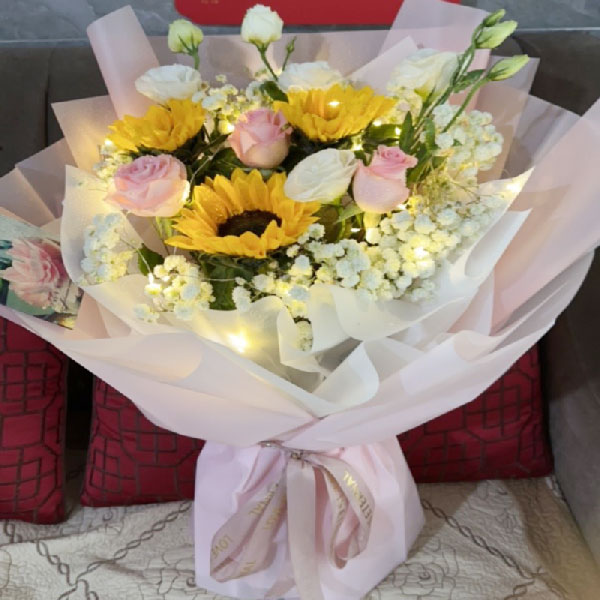 送乐山市市中区凯旋城4栋一楼的鲜花实拍图