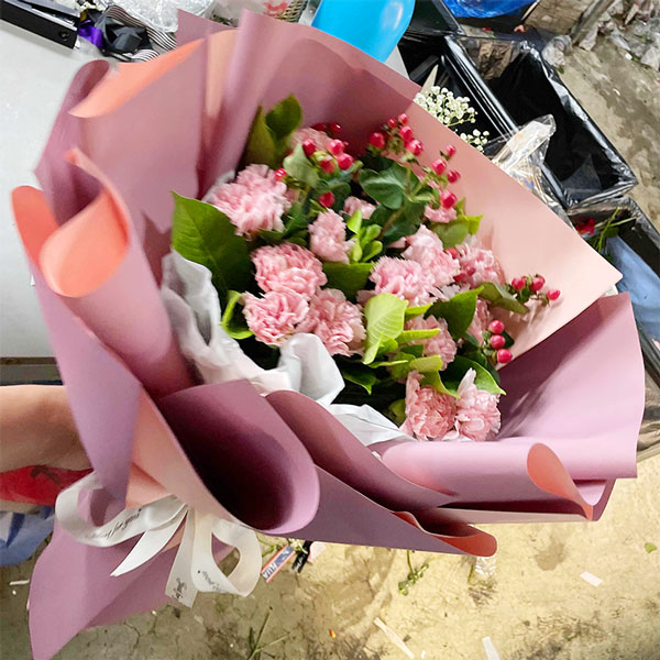 19朵粉色康乃馨，幸福万年长（实拍照）