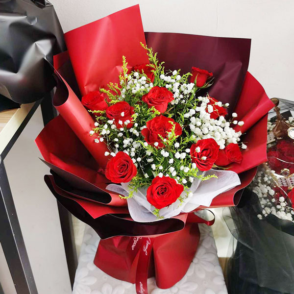 送新余渝水区城北街道恒大火锅店的鲜花实拍图