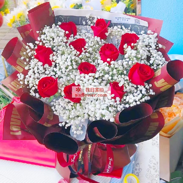 送宁明县城南国土局(国土资源交易中心)的鲜花实拍图