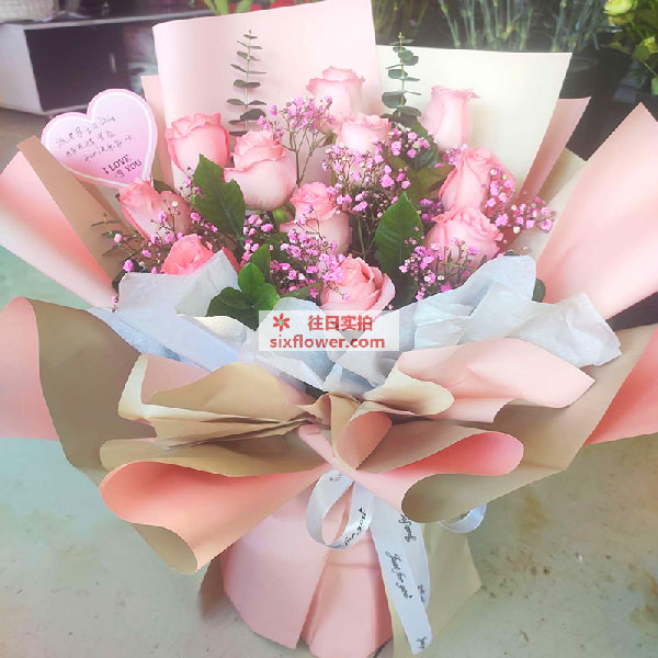 送吉林永吉县口前阳光丽景五号楼的鲜花实拍图