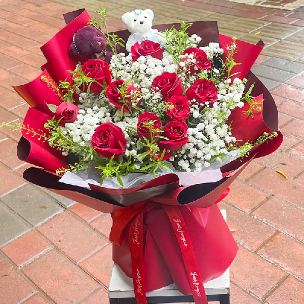 送赣县商会大厦的鲜花实拍图