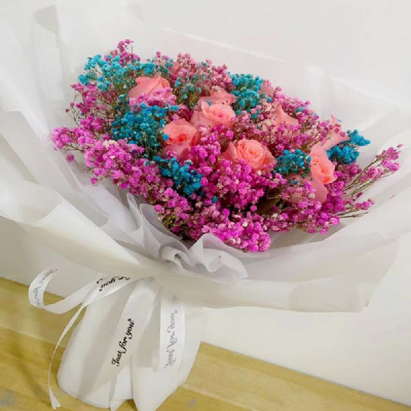 送海南海口市琼山区博雅路城投椰风北区的鲜花实拍图