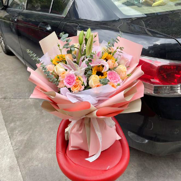 送金华市东阳市吴宁街道吉祥路的鲜花实拍图